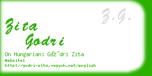 zita godri business card